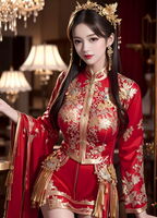 AI 美图040期红嫁衣主题erotic sensation classic 红色新女妆完美迷人Photo 及下载36P