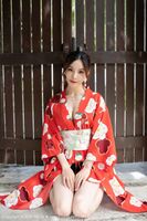 [MiStar Charming] Vol.326_�嫩模沈佳熹私房鲜艳红色和服半露酥breast白嫩美腿诱惑Photo 45P