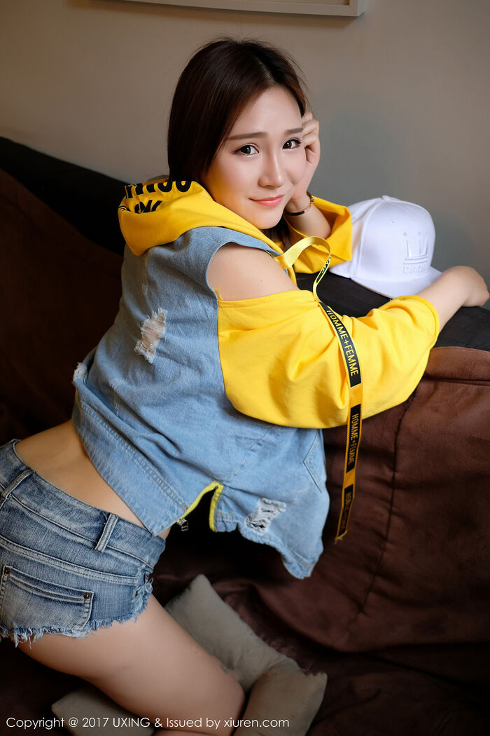 [UXING优星馆] Vol.057_ Female Sheep Sheep Suger Qing Xin Cow Clothes Hideuneven Convex Body Material Full De Xiu Beauty Milk Mazement Photo 40P 19th image
