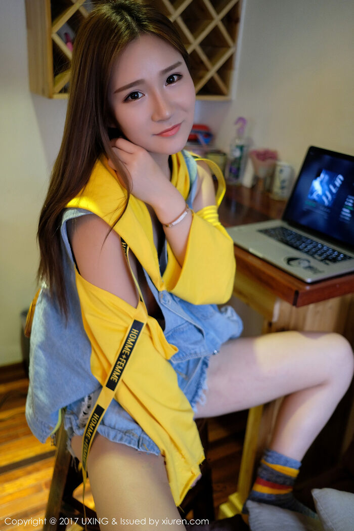 [UXING优星馆] Vol.057_ Female Sheep Sheep Suger Qing Xin Cow Clothes Hideuneven Convex Body Material Full De Xiu Beauty Milk Mazement Photo 40P 20th image