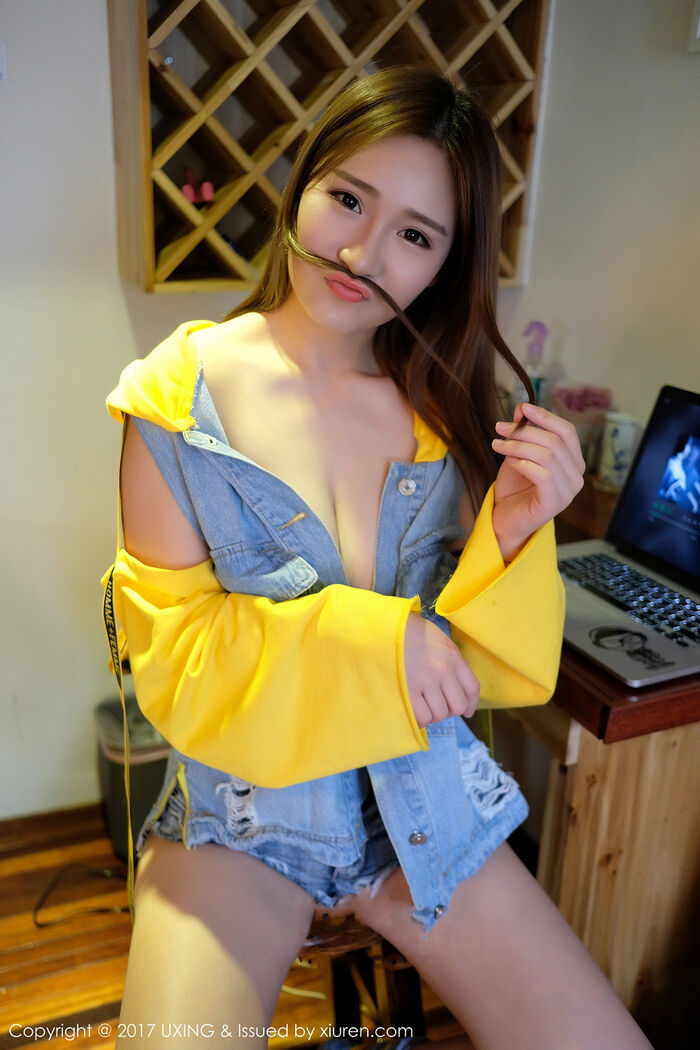 [UXING优星馆] Vol.057_ Female Sheep Sheep Suger Qing Xin Cow Clothes Hideuneven Convex Body Material Full De Xiu Beauty Milk Mazement Photo 40P 23th image