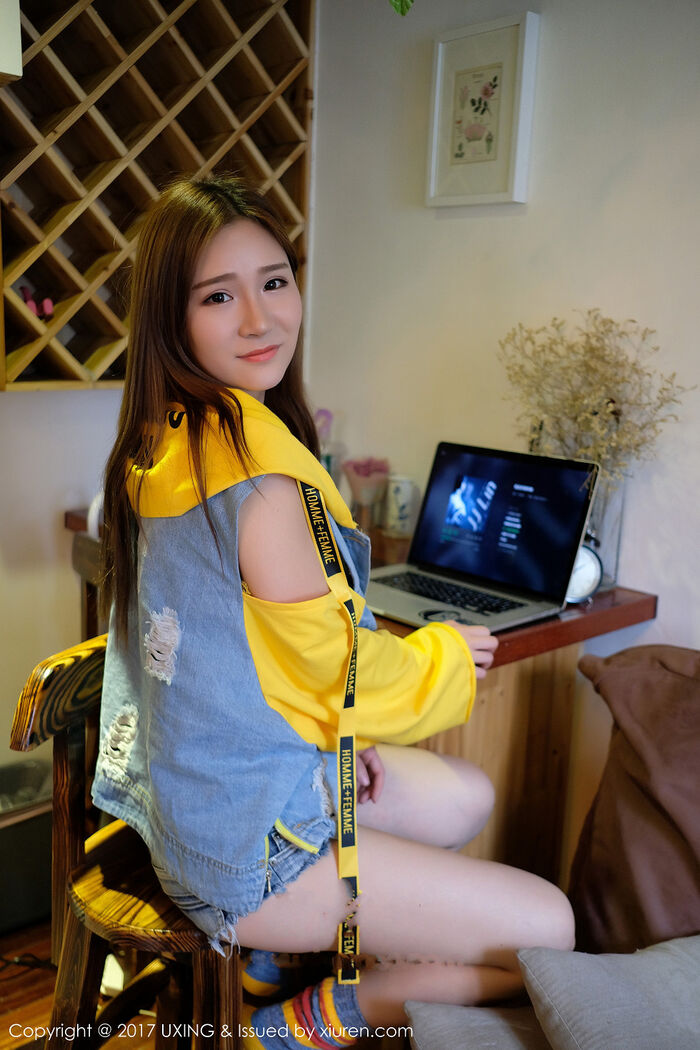 [UXING优星馆] Vol.057_ Female Sheep Sheep Suger Qing Xin Cow Clothes Hideuneven Convex Body Material Full De Xiu Beauty Milk Mazement Photo 40P 37th image