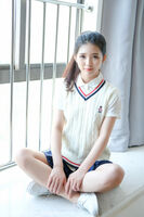 [UXING优星馆] Vol.056_嫩模可爱的小叶子清纯student outfit + resident erotic inner clothing hidemi breast photo 38P