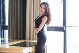 [LeYuan星乐园] Vol.034_Female Model Tina 黑色内衣秀完美身Material半脱内裤美臀屁沟诱惑Photo 43P