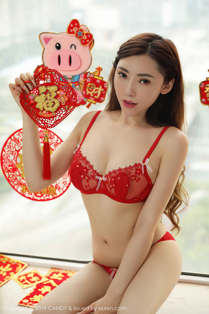 [Candy网红馆] Vol.070_ Blessing of New Year's Erotic Sensation Inner Clothing Hideperfect Beauty Body Material Photography 42P 18th image