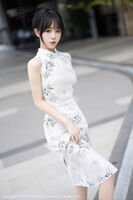 [XiaoYu画语界] Vol.1118_模特奶瓶白带图案旗袍+Erotic Feeling黑色小喵装扮秀曼妙身体诱惑Photo 82P