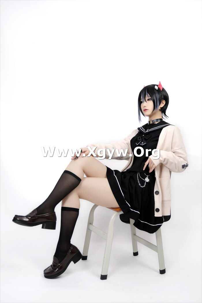 Cos 小姐姐幼爱youmeko胡滕JK 主题性感黑色JK 服配黑丝袜秀曼妙身体诱惑Photo 41P 10th image