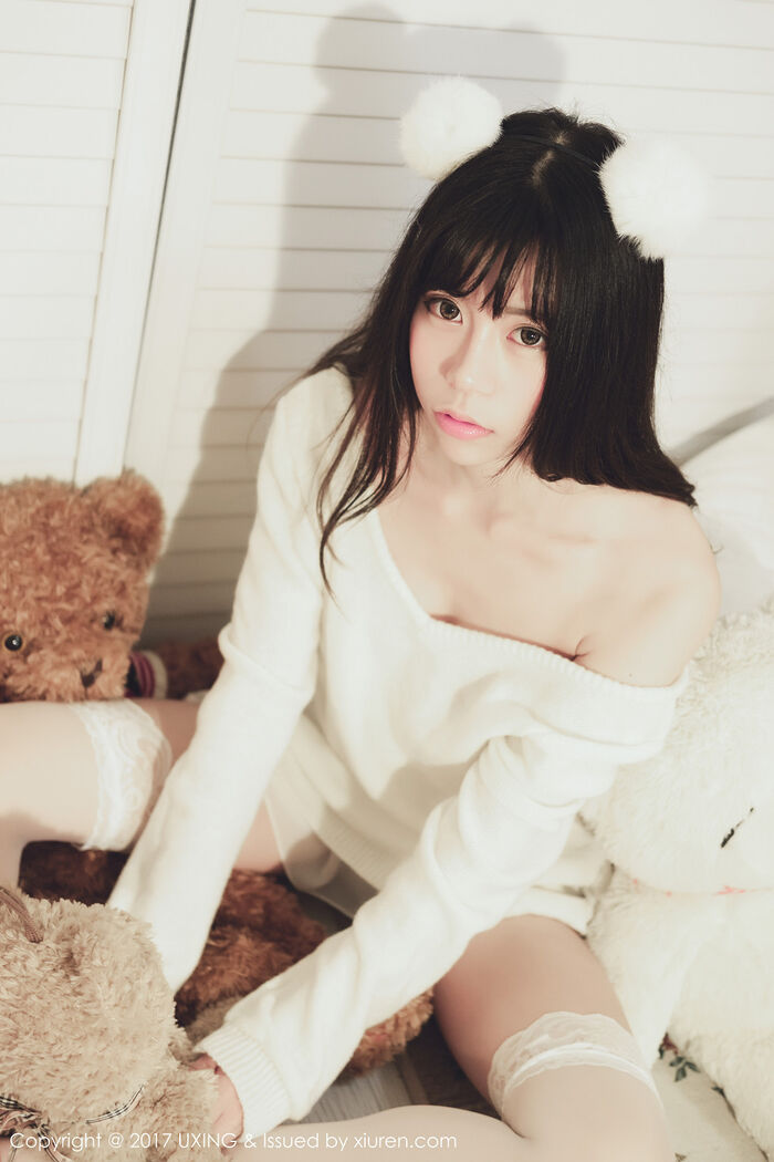[UXING优星馆] Vol.048_ Female Mock Yo Resident Family Student Outfit + White Bud Bud Blossom Beauty Erotic Photo 32P 10th image