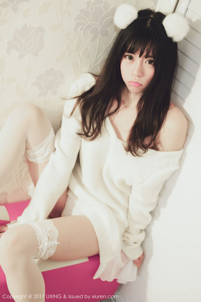 [UXING优星馆] Vol.048_ Female Mock Yo Resident Family Student Outfit + White Bud Bud Blossom Beauty Erotic Photo 32P 11th image