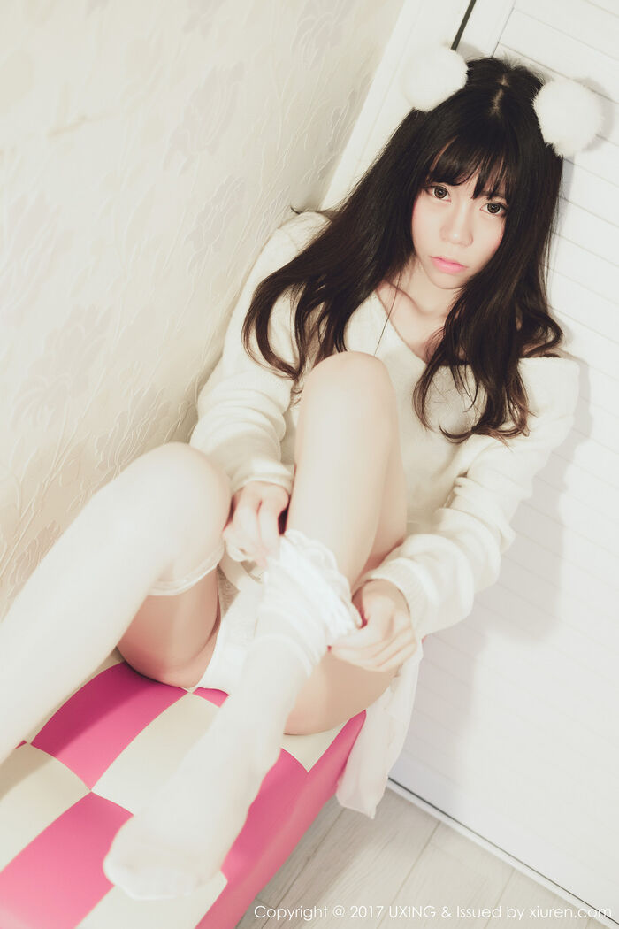 [UXING优星馆] Vol.048_ Female Mock Yo Resident Family Student Outfit + White Bud Bud Blossom Beauty Erotic Photo 32P 13th image
