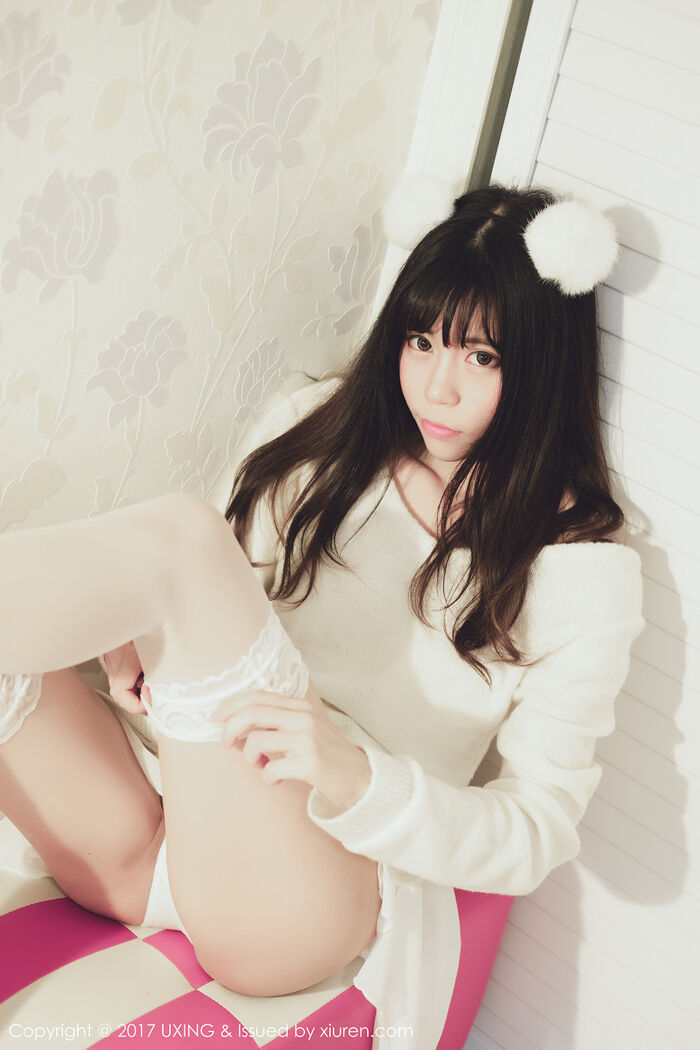 [UXING优星馆] Vol.048_ Female Mock Yo Resident Family Student Outfit + White Bud Bud Blossom Beauty Erotic Photo 32P 16th image