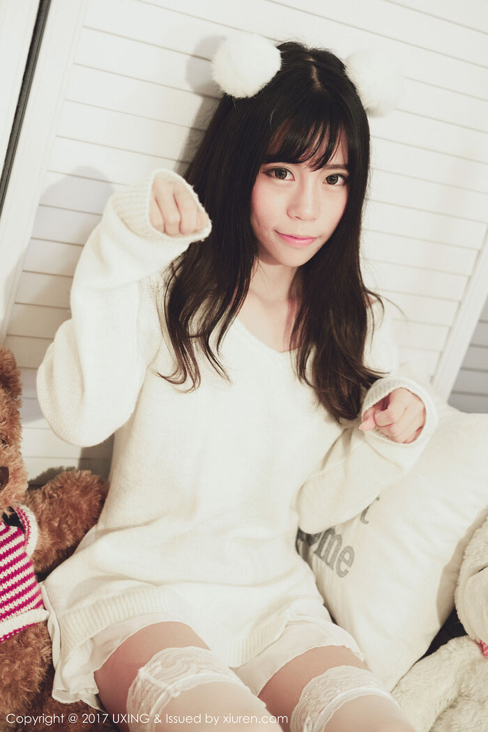 [UXING优星馆] Vol.048_ Female Mock Yo Resident Family Student Outfit + White Bud Bud Blossom Beauty Erotic Photo 32P 5th image