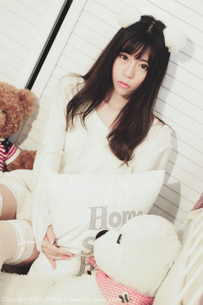 [UXING优星馆] Vol.048_ Female Mock Yo Resident Family Student Outfit + White Bud Bud Blossom Beauty Erotic Photo 32P 6th image