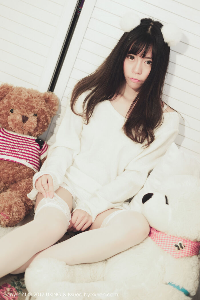 [UXING优星馆] Vol.048_ Female Mock Yo Resident Family Student Outfit + White Bud Bud Blossom Beauty Erotic Photo 32P 7th image