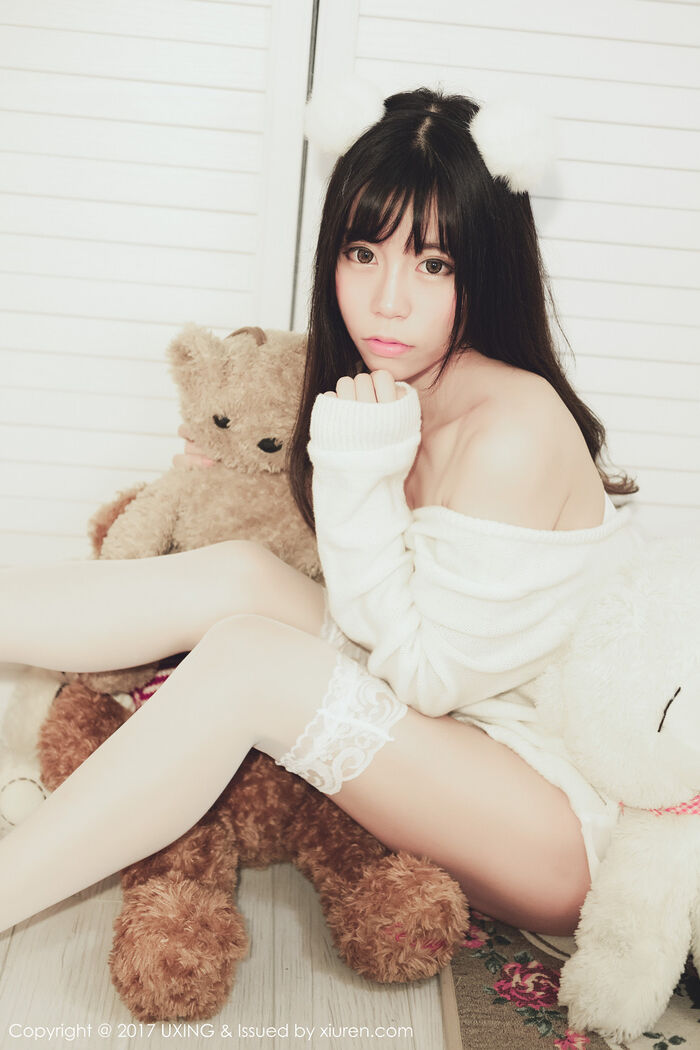 [UXING优星馆] Vol.048_ Female Mock Yo Resident Family Student Outfit + White Bud Bud Blossom Beauty Erotic Photo 32P 8th image