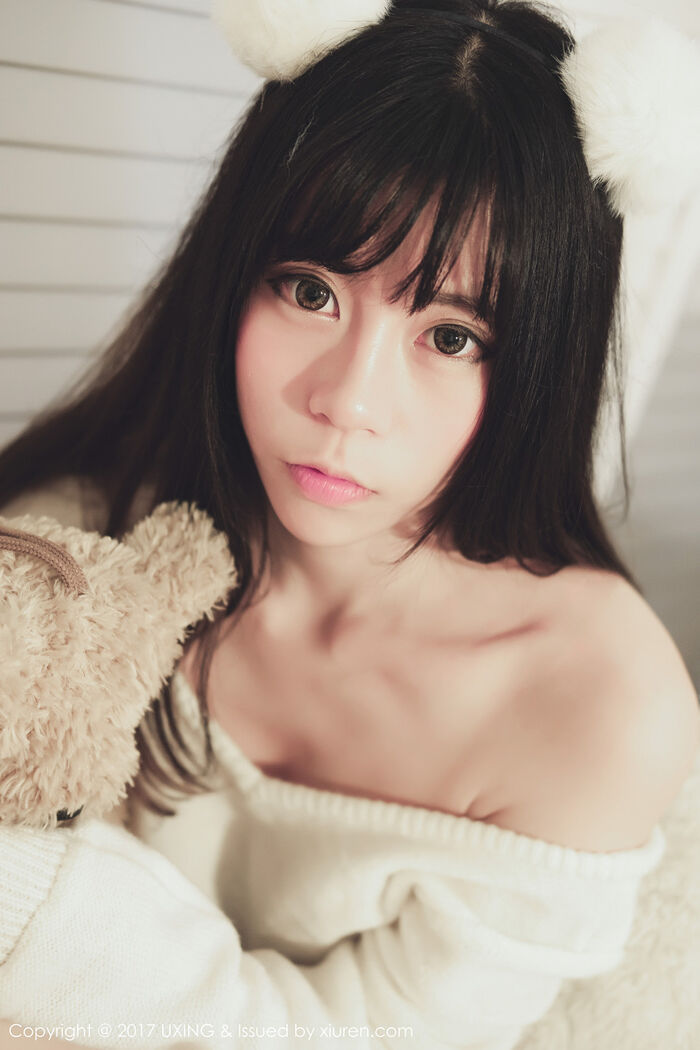 [UXING优星馆] Vol.048_ Female Mock Yo Resident Family Student Outfit + White Bud Bud Blossom Beauty Erotic Photo 32P 9th image