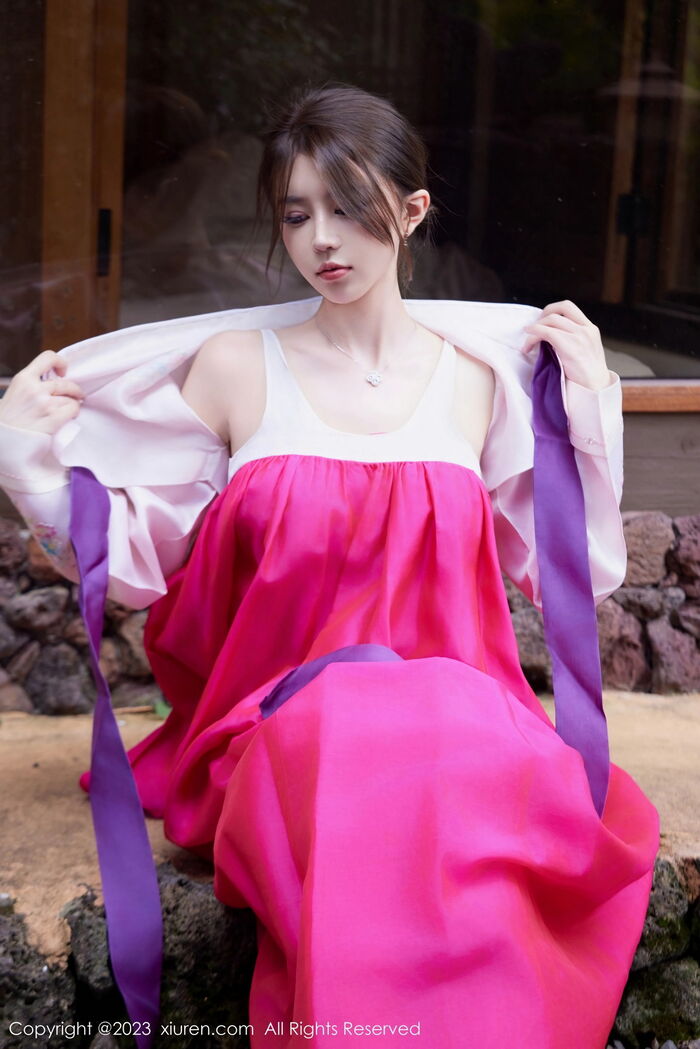 XiuRen第7522_模特tina_甜仔性感红色大长今服饰半脱秀凹凸身材惹火诱惑写真58P 24th image