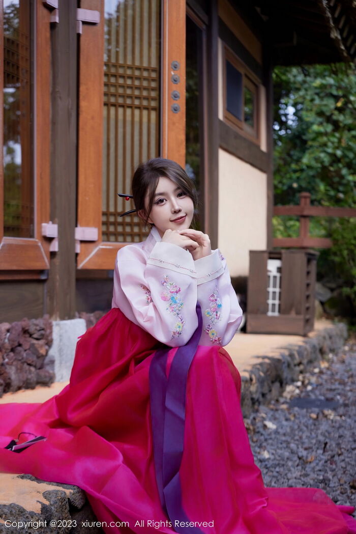 XiuRen第7522_模特tina_甜仔性感红色大长今服饰半脱秀凹凸身材惹火诱惑写真58P 5th image