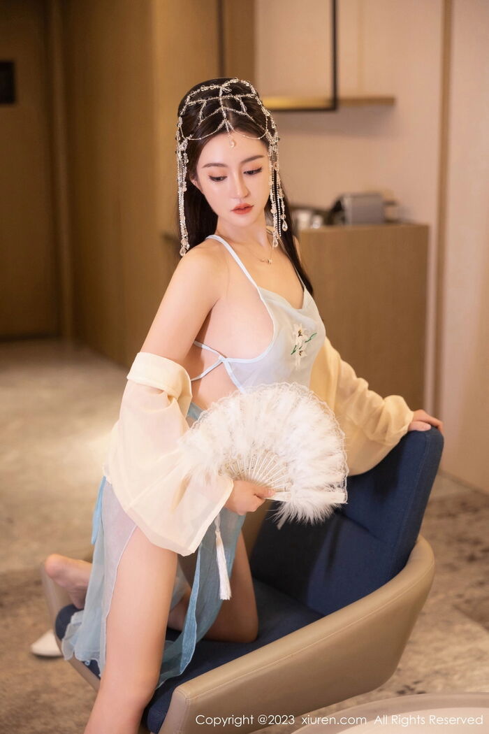 XiuRen第7514期_模特唐宁宁私房浴室性感浅色薄纱古装服饰秀丰腴身姿诱惑写真75P 20th image