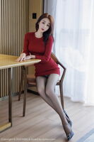 [IMISS Honey Company] Vol.738_模特九月生性感红色连衣裙露杏色内衣配超薄黑丝迷人诱惑写真45P