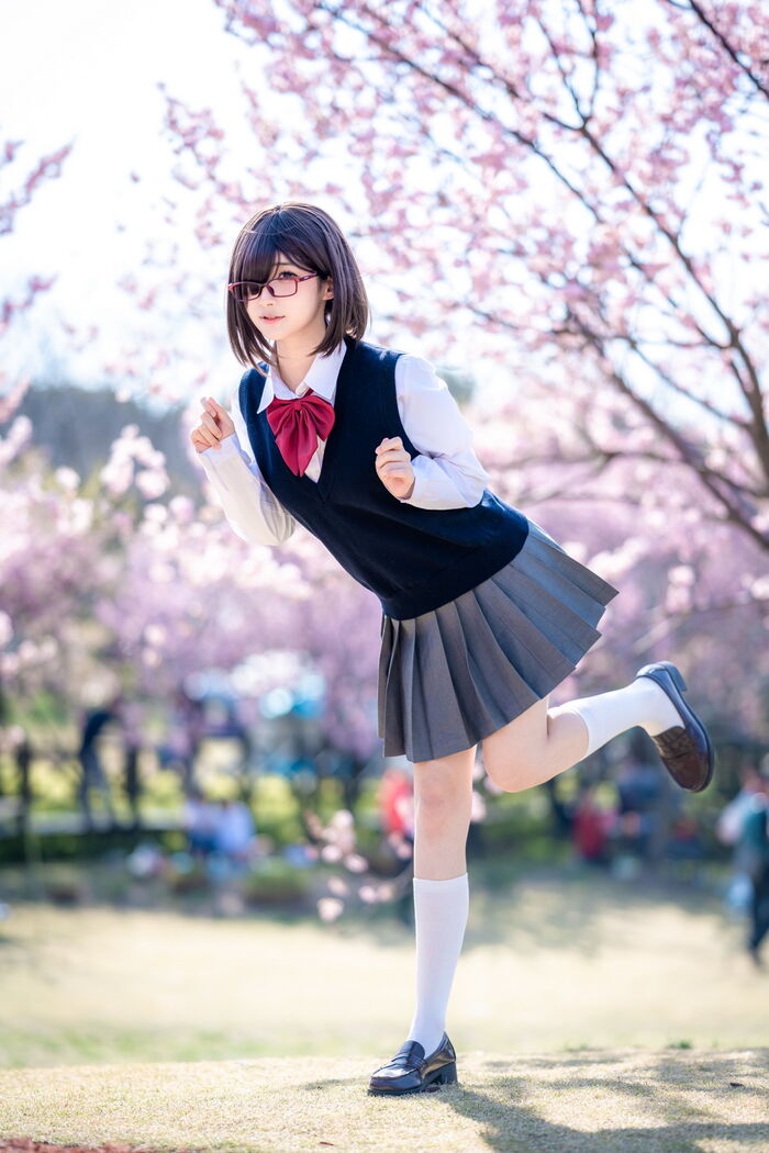 Cos小姐姐幼爱youmeko天乃莉莉纱主题户外性感JK短裙秀翘臀美腿完美诱惑写真27P 6th image