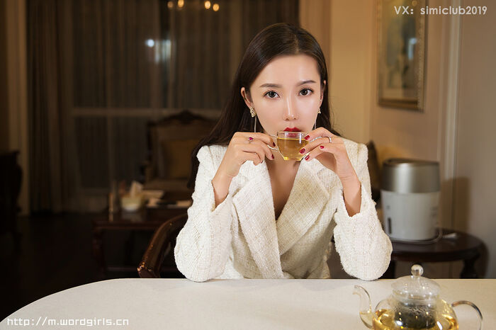 [Toutiao 头条神] No.861_嫩模艾静香私房女boss的茶局主题白眠衣迷人诱惑写真9P 4th image