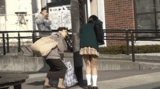 A girl who was fingered on a crowded train squirts ... Climax acme GIF image that can not resist the first molester damage
