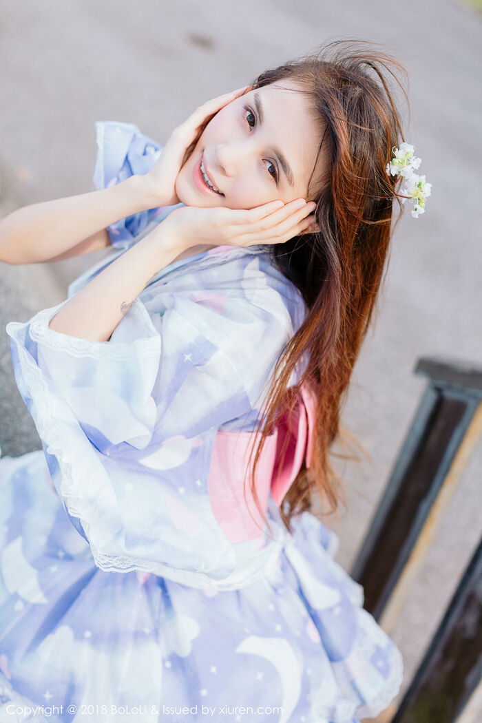 [Tukmo兔几盟] Vol.118_嫩模夏美酱户外日系百花裙配白丝袜清新迷人写真61P 20th image