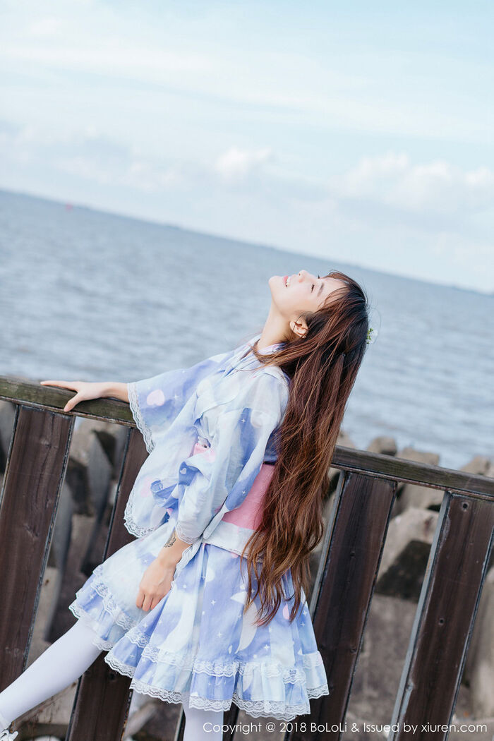 [Tukmo兔几盟] Vol.118_嫩模夏美酱户外日系百花裙配白丝袜清新迷人写真61P 24th image