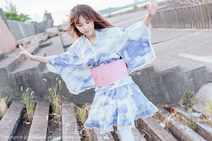 [Tukmo兔几盟] Vol.118_嫩模夏美酱户外日系百花裙配白丝袜清新迷人写真61P 27th image