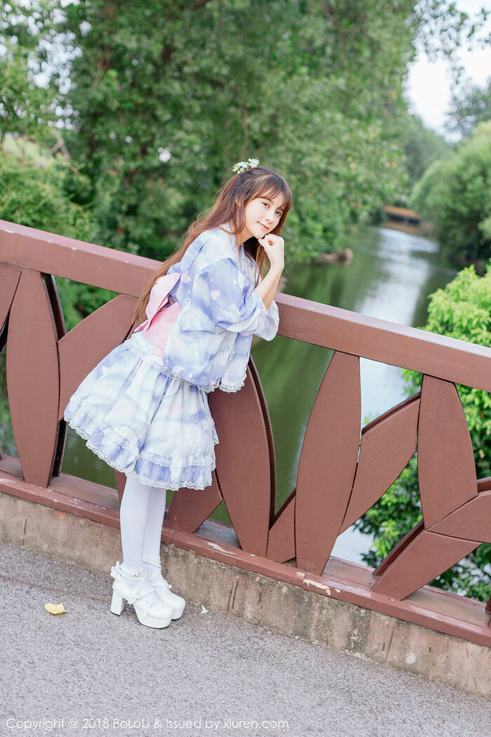 [Tukmo兔几盟] Vol.118_嫩模夏美酱户外日系百花裙配白丝袜清新迷人写真61P 30th image