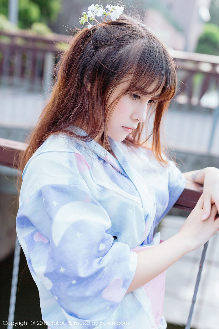 [Tukmo兔几盟] Vol.118_嫩模夏美酱户外日系百花裙配白丝袜清新迷人写真61P 31th image