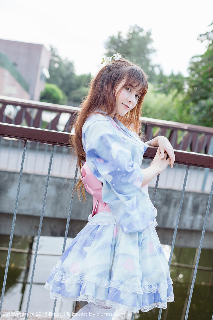[Tukmo兔几盟] Vol.118_嫩模夏美酱户外日系百花裙配白丝袜清新迷人写真61P 32th image