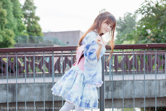 [Tukmo兔几盟] Vol.118_嫩模夏美酱户外日系百花裙配白丝袜清新迷人写真61P 33th image