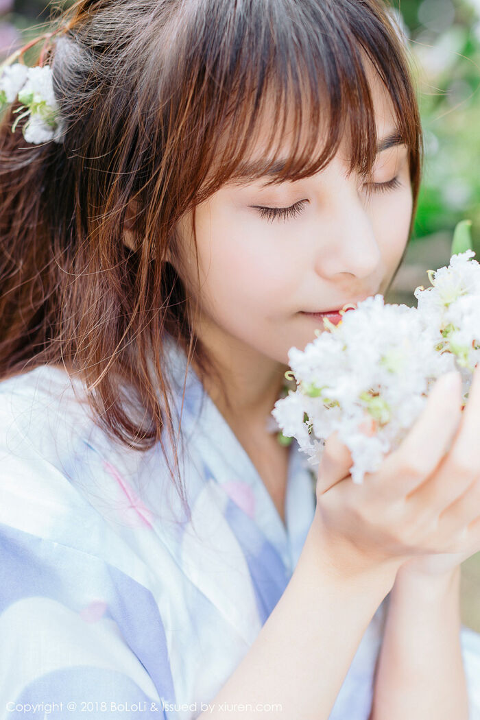 [Tukmo兔几盟] Vol.118_嫩模夏美酱户外日系百花裙配白丝袜清新迷人写真61P 35th image