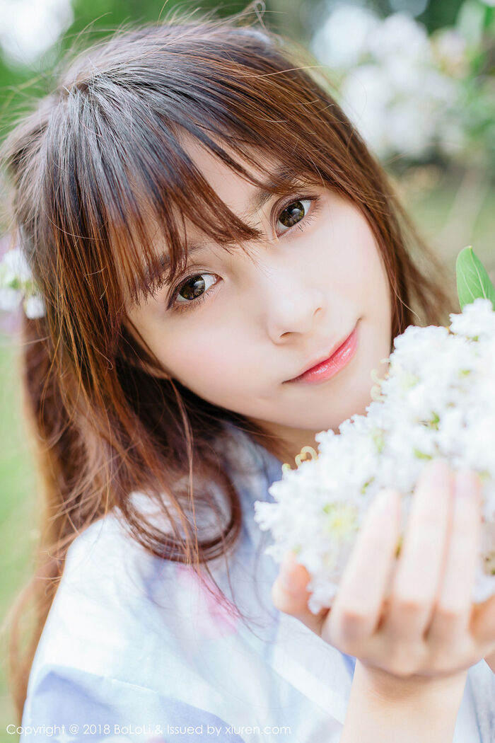 [Tukmo兔几盟] Vol.118_嫩模夏美酱户外日系百花裙配白丝袜清新迷人写真61P 36th image