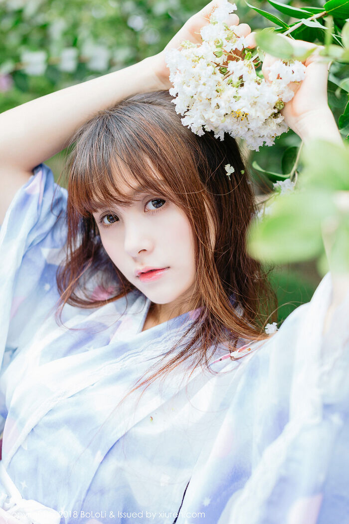 [Tukmo兔几盟] Vol.118_嫩模夏美酱户外日系百花裙配白丝袜清新迷人写真61P 40th image