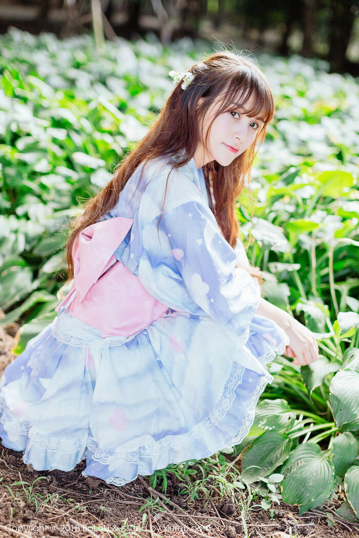 [Tukmo兔几盟] Vol.118_嫩模夏美酱户外日系百花裙配白丝袜清新迷人写真61P 42th image