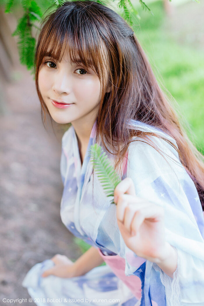 [Tukmo兔几盟] Vol.118_嫩模夏美酱户外日系百花裙配白丝袜清新迷人写真61P 47th image