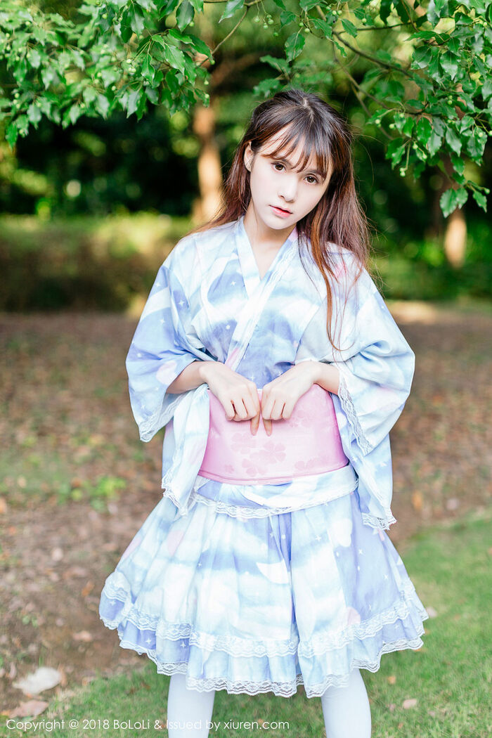 [Tukmo兔几盟] Vol.118_嫩模夏美酱户外日系百花裙配白丝袜清新迷人写真61P 48th image