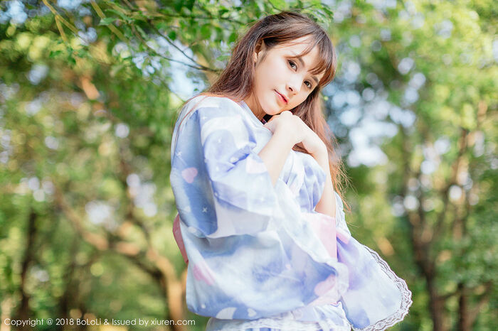 [Tukmo兔几盟] Vol.118_嫩模夏美酱户外日系百花裙配白丝袜清新迷人写真61P 49th image