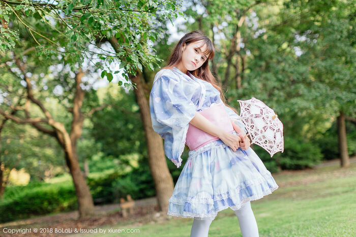 [Tukmo兔几盟] Vol.118_嫩模夏美酱户外日系百花裙配白丝袜清新迷人写真61P 51th image