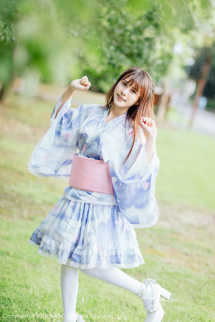 [Tukmo兔几盟] Vol.118_嫩模夏美酱户外日系百花裙配白丝袜清新迷人写真61P 57th image