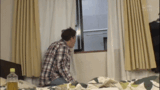 The daily life of a cosplayer is too erotic ... Peeping erotic GIF image where naughty happenings occur