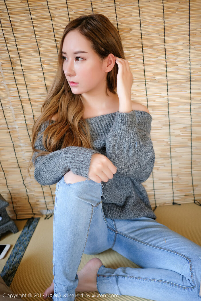 [UXING优星馆]Vol.047_新人妹子高SIR白色蕾丝情趣内衣秀完美身材娇羞迷人写真47P 10th image