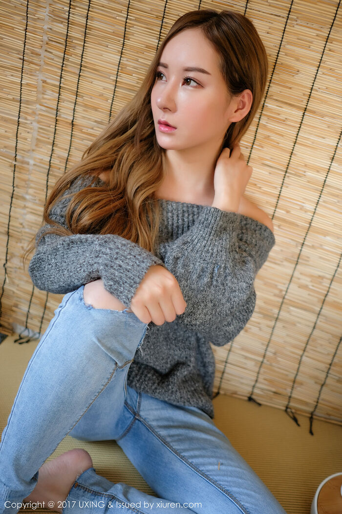 [UXING优星馆]Vol.047_新人妹子高SIR白色蕾丝情趣内衣秀完美身材娇羞迷人写真47P 11th image