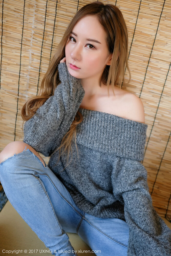 [UXING优星馆]Vol.047_新人妹子高SIR白色蕾丝情趣内衣秀完美身材娇羞迷人写真47P 7th image