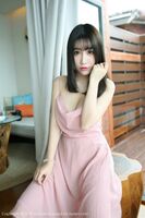 [HuaYan Flower Face] Vol.062_ young model Feiyue Ying - Cherry pink spaghetti strap dress, thong, and perky hips seductive photo shoot 51P
