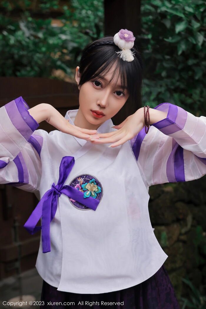 XiuRen第7677期_模特玥儿玥er济州岛旅拍大长今服饰半脱秀完美身姿迷人诱惑写真66P 5th image