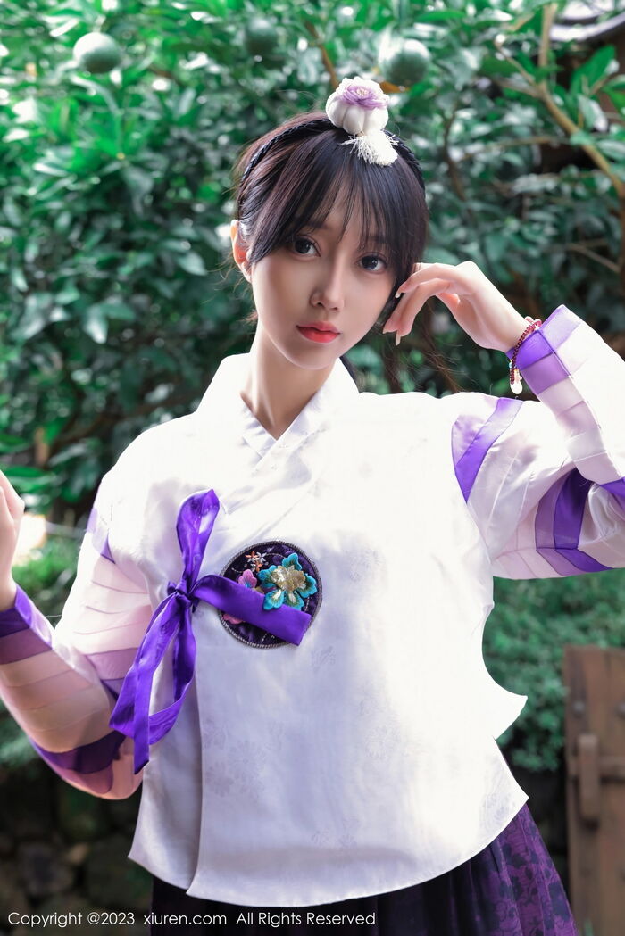 XiuRen第7677期_模特玥儿玥er济州岛旅拍大长今服饰半脱秀完美身姿迷人诱惑写真66P 6th image